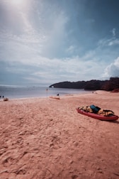 A serene beach perfect for kayaking adventures.