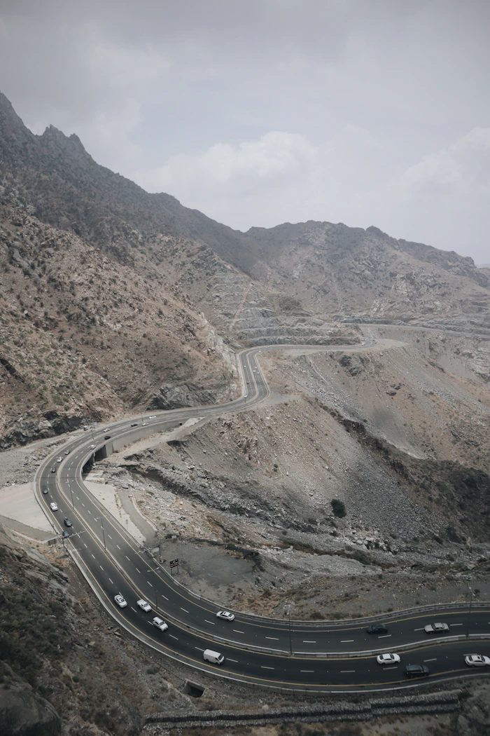 Cars on highway road