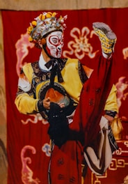 a photograph of a performer in Beijing, China.