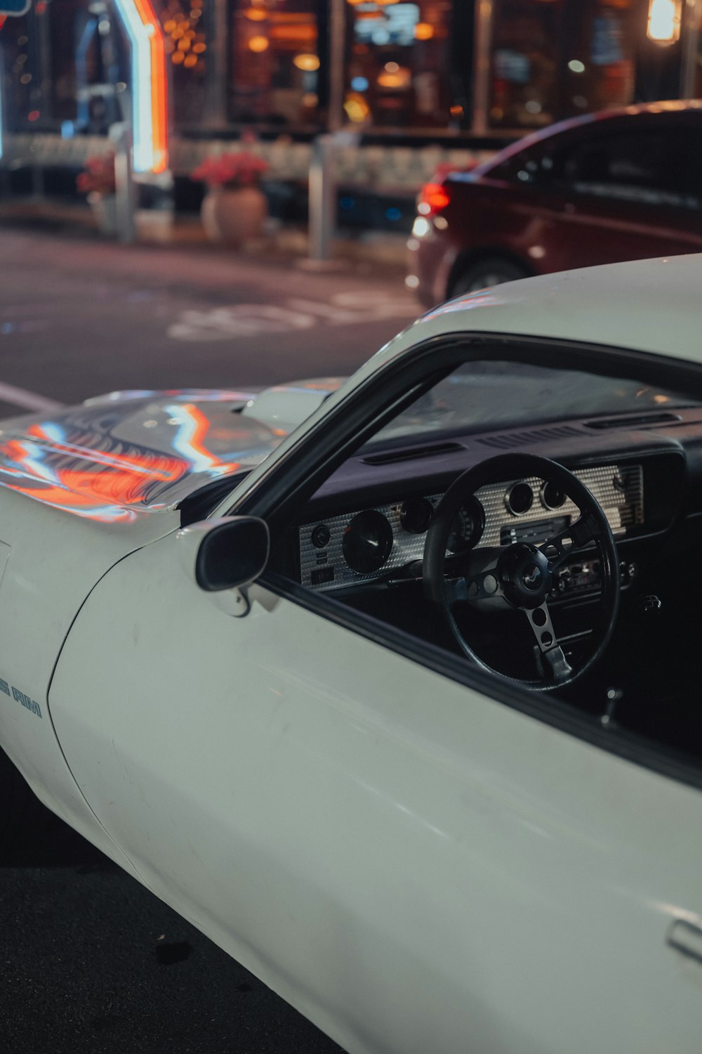 a close up of the dashboard of a car