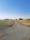 A wide shot of a smooth gravel rural road stretching into the distance with green fields on either side.