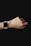 Close-up of a sleek smartwatch glowing on a wrist against a dark background.