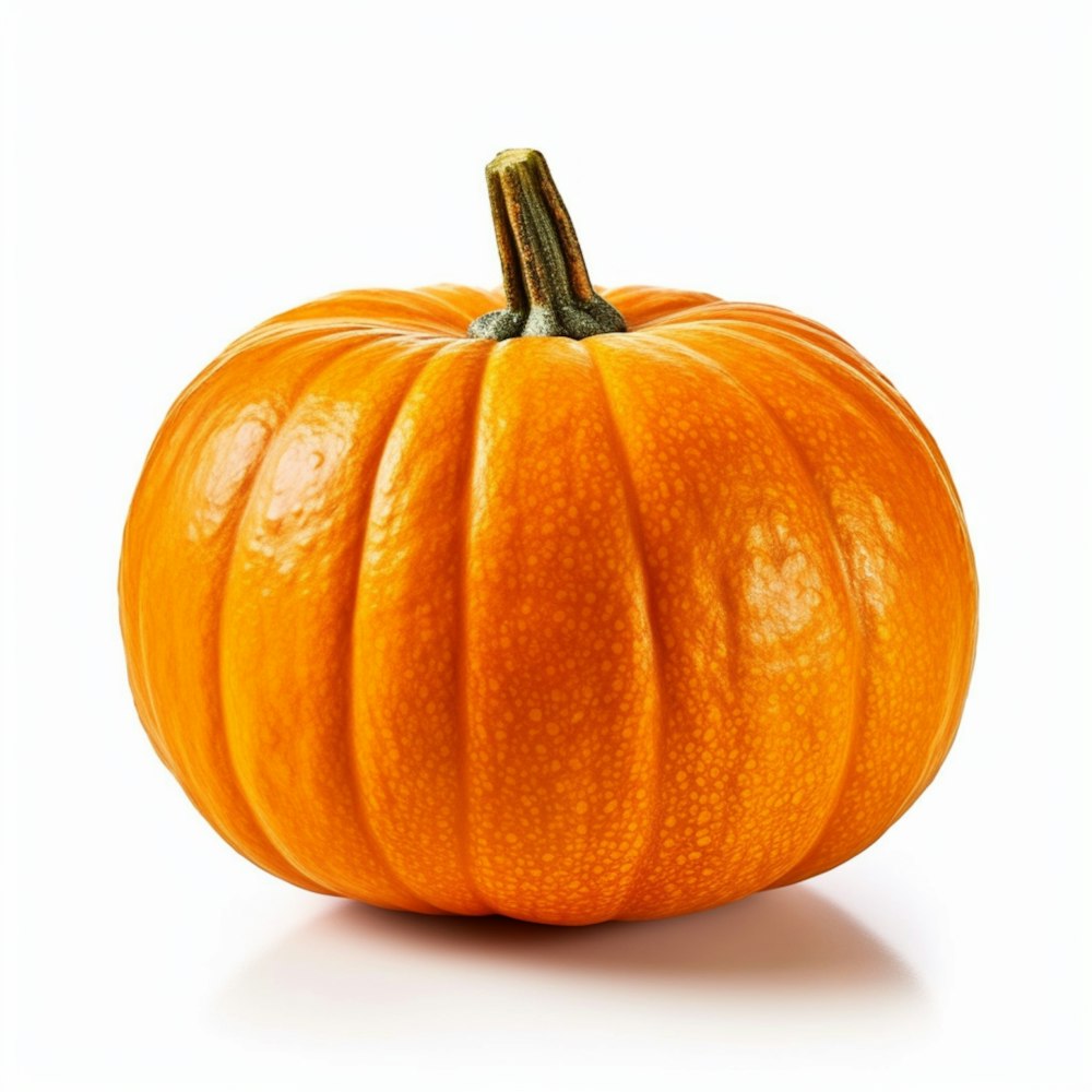 a small orange pumpkin on a white background