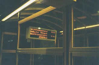 Emergency room waiting area with a digital wait time display