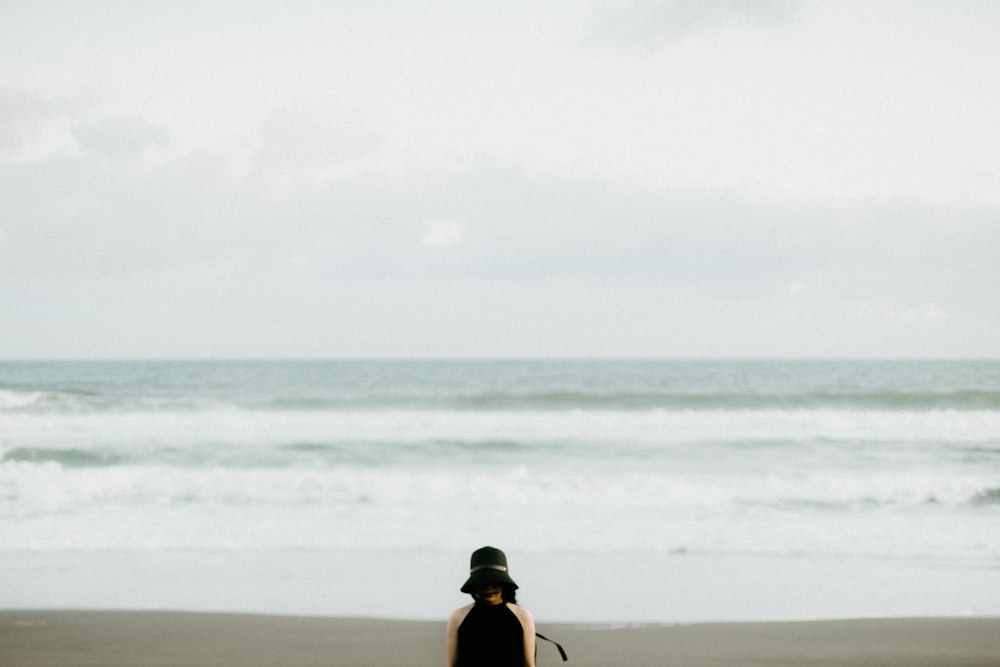 a person walking on a beach with a surfboard