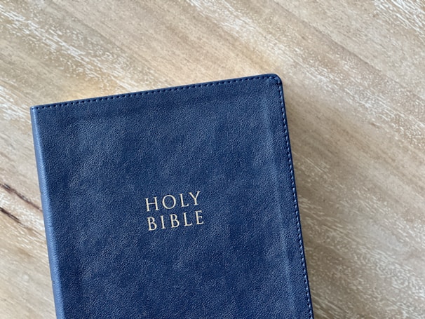 Close-up of a finely crafted King James Version New Testament with elegant leather binding.