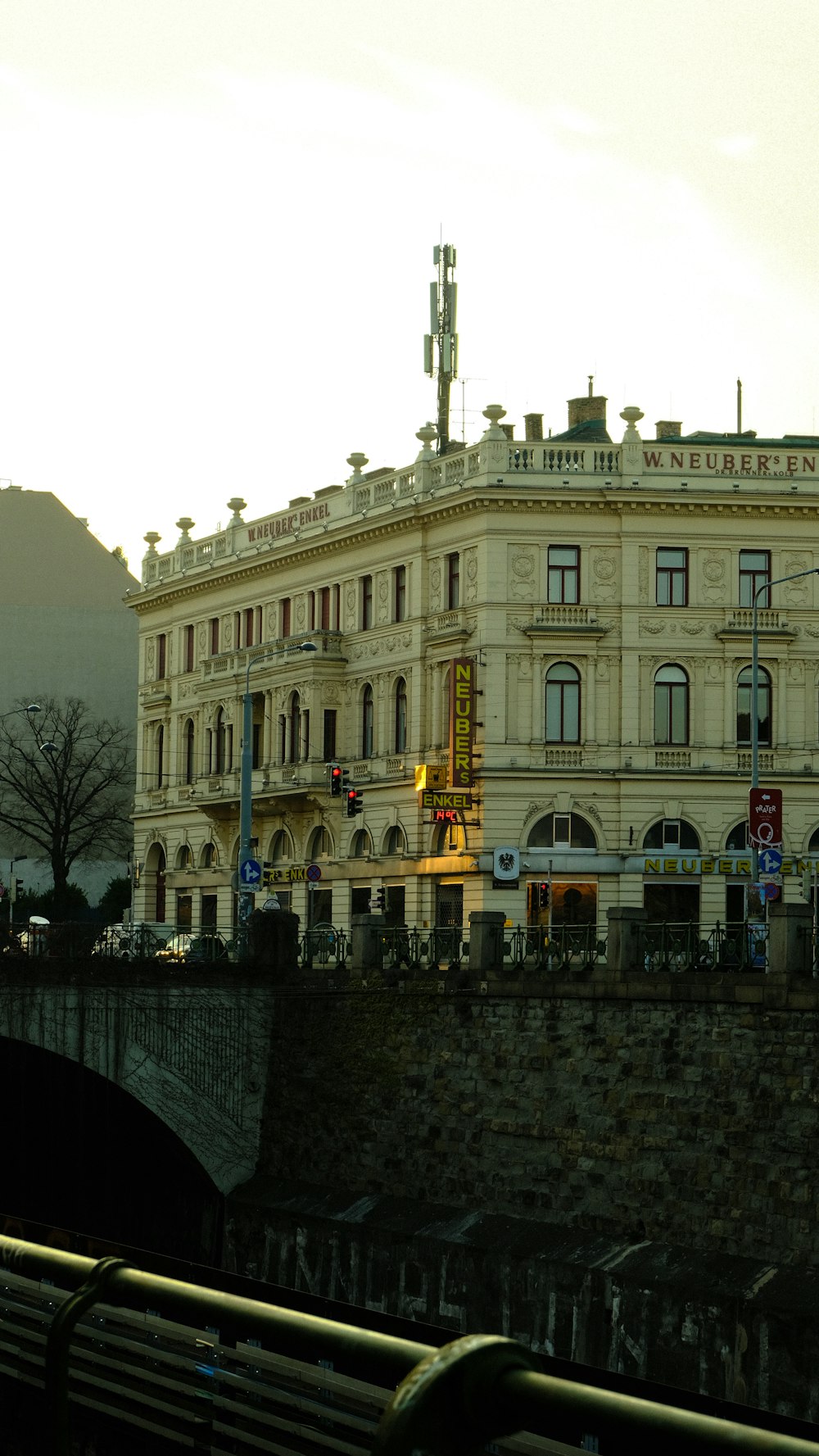 a large building with a clock on the top of it