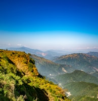 a view of the mountains from a high point of view