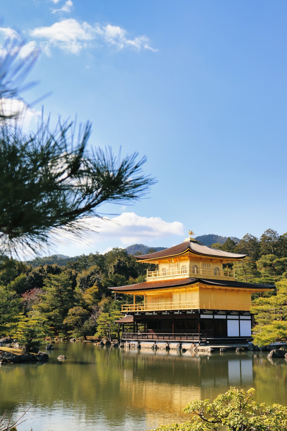 a building that is next to a body of water