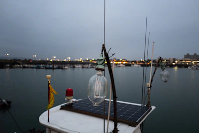 a solar panel attached to the side of a boat