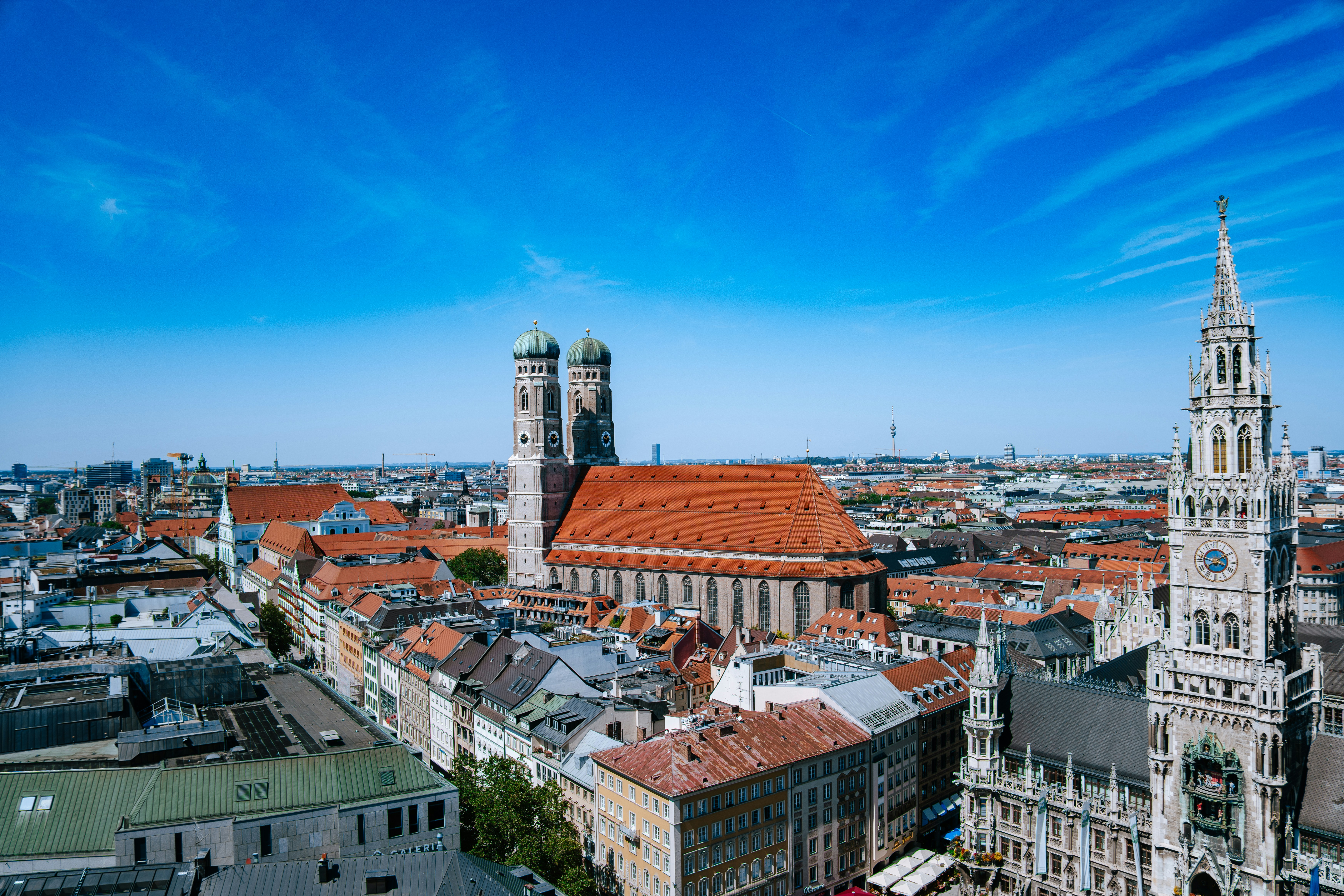 a view of a city from a high point of view