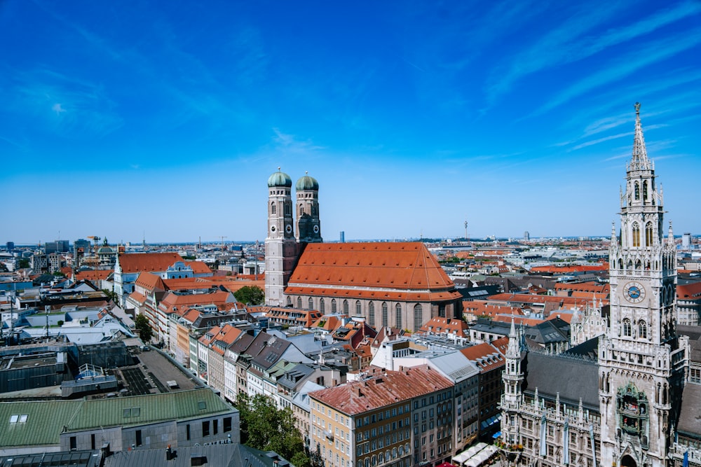 a view of a city from a high point of view