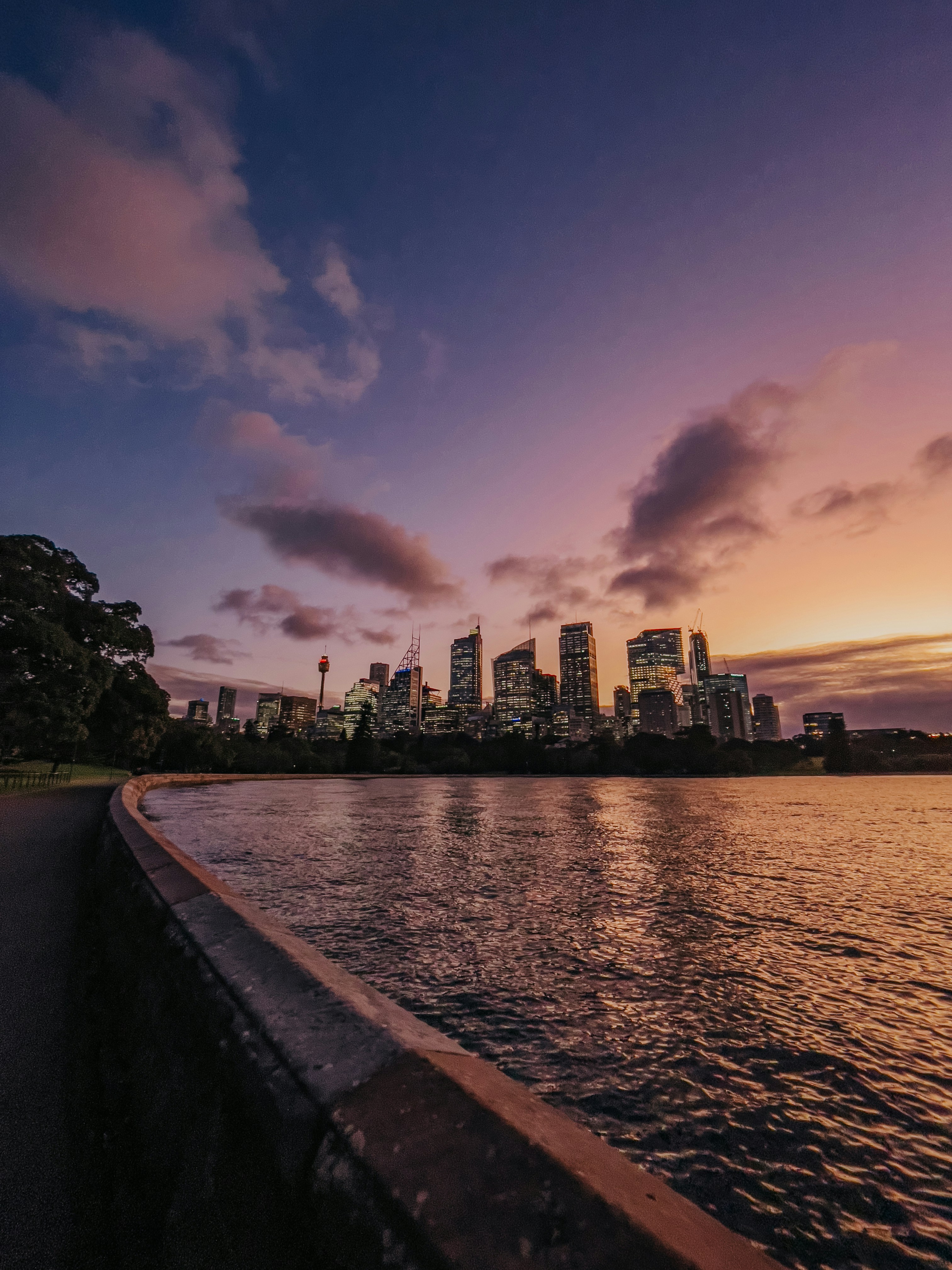 a view of a city from across the water
