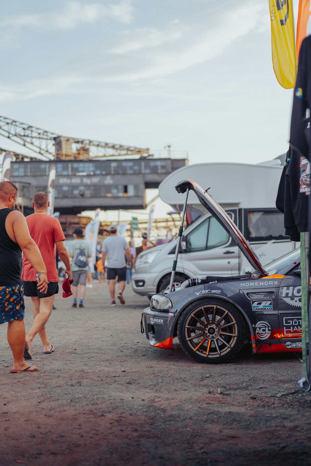 a car that is sitting in the dirt