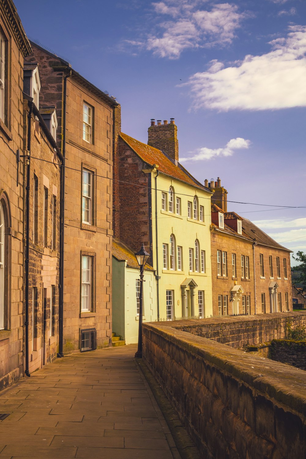 a row of old buildings next to each other