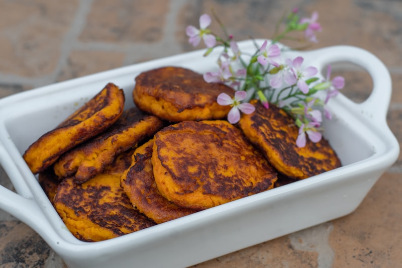 Vegetable fritters.