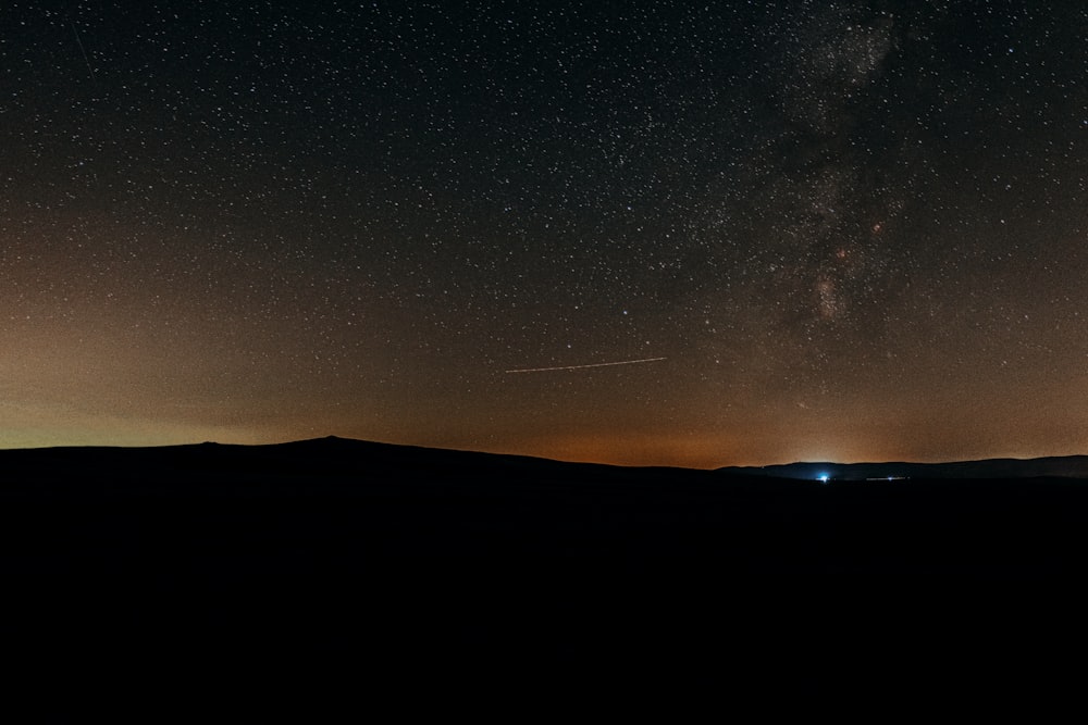 a view of the night sky from a distance