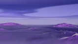 A screenshot from one of Luna’s game mods featuring a serene purple-hued landscape.