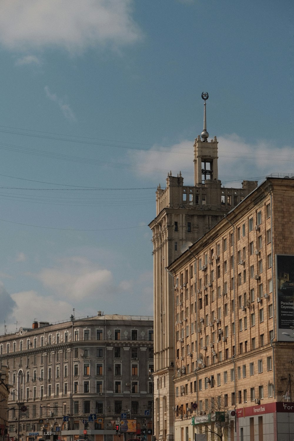 a clock tower on top of a tall building