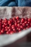 a close up of a bowl of cranberries