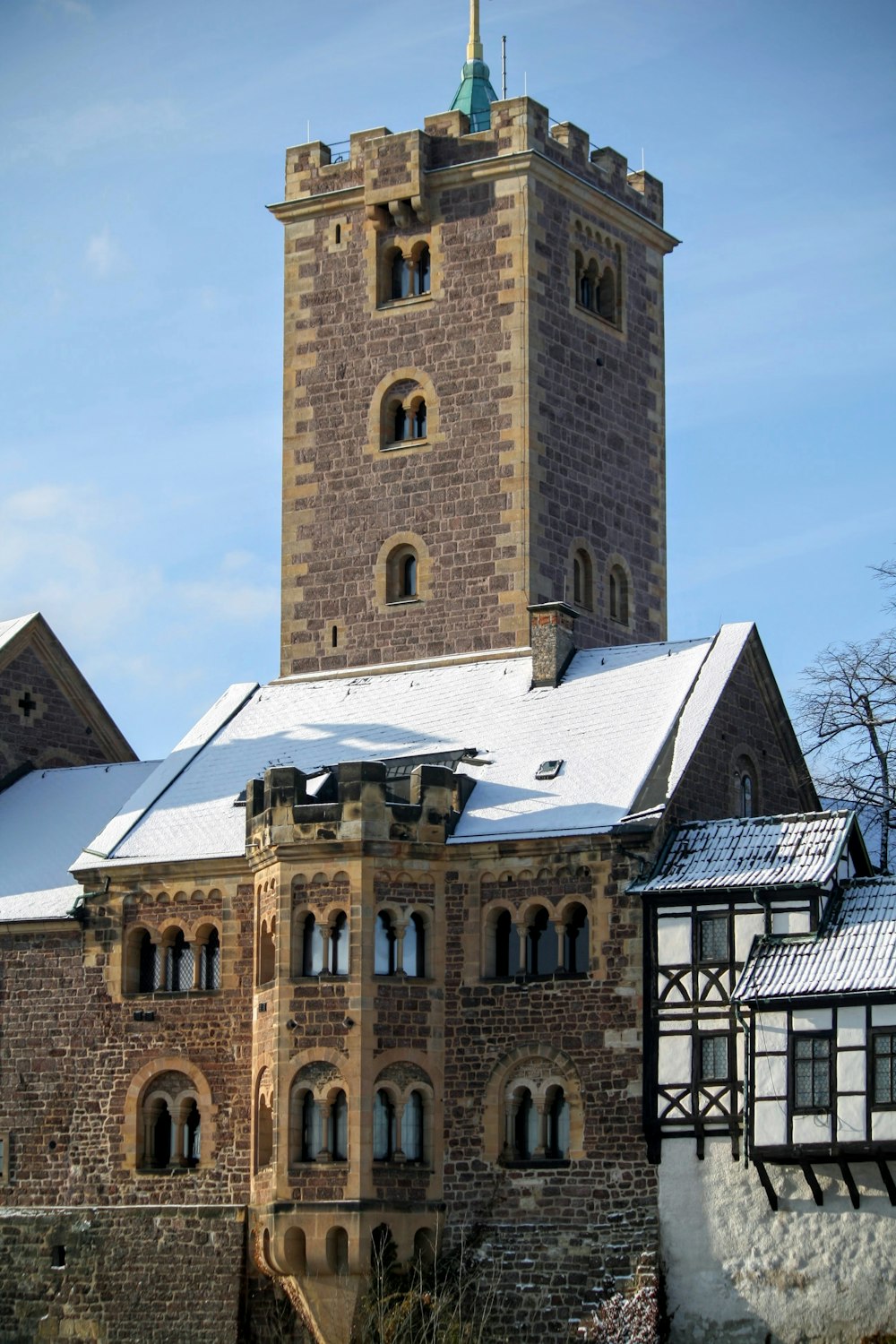 a tall tower with a clock on top of it