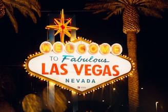a sign that says welcome to fabulous las vegas nevada