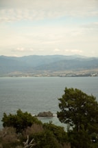 A serene coastal view of the Rías Baixas region in Galicia.