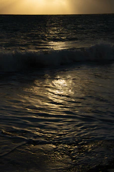 Ocean waves crashing on a serene beach