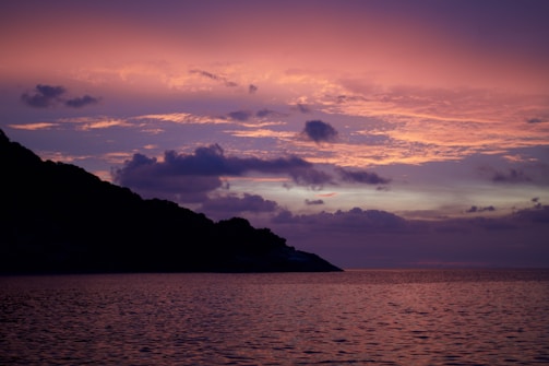 A picturesque sunset over the Mediterranean Sea.
