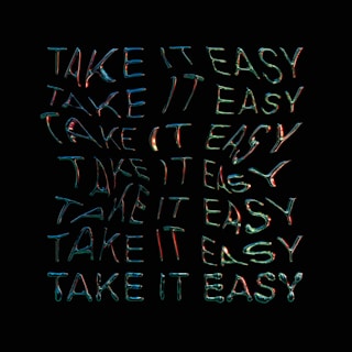 a black background with the words take it easy and take it easy