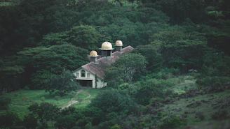 Spacious Godrej villa surrounded by trees.