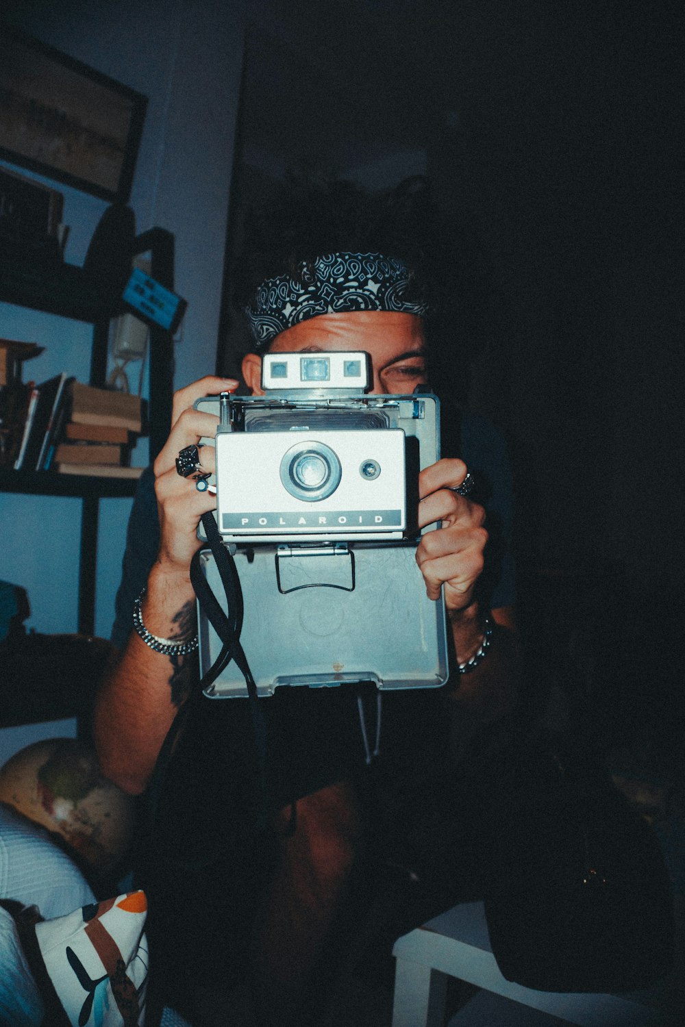 a man taking a picture of himself with a camera