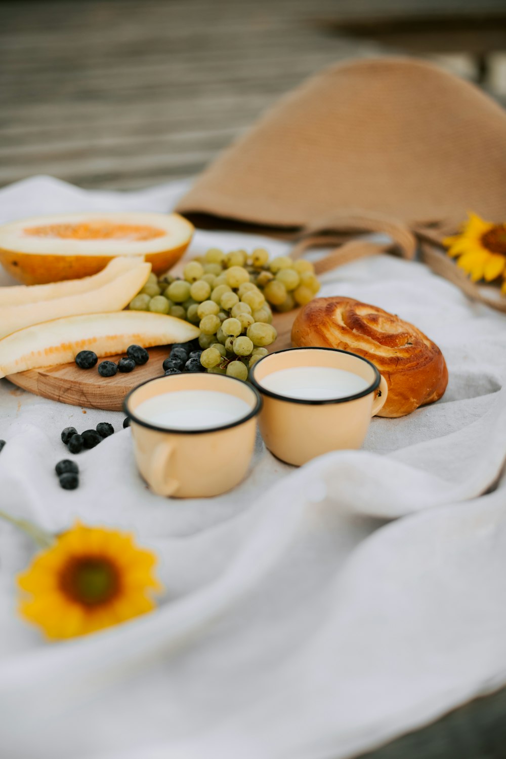 a table topped with different types of food