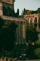 Ancient ruins bathed in warm golden light, inviting quiet reflection.