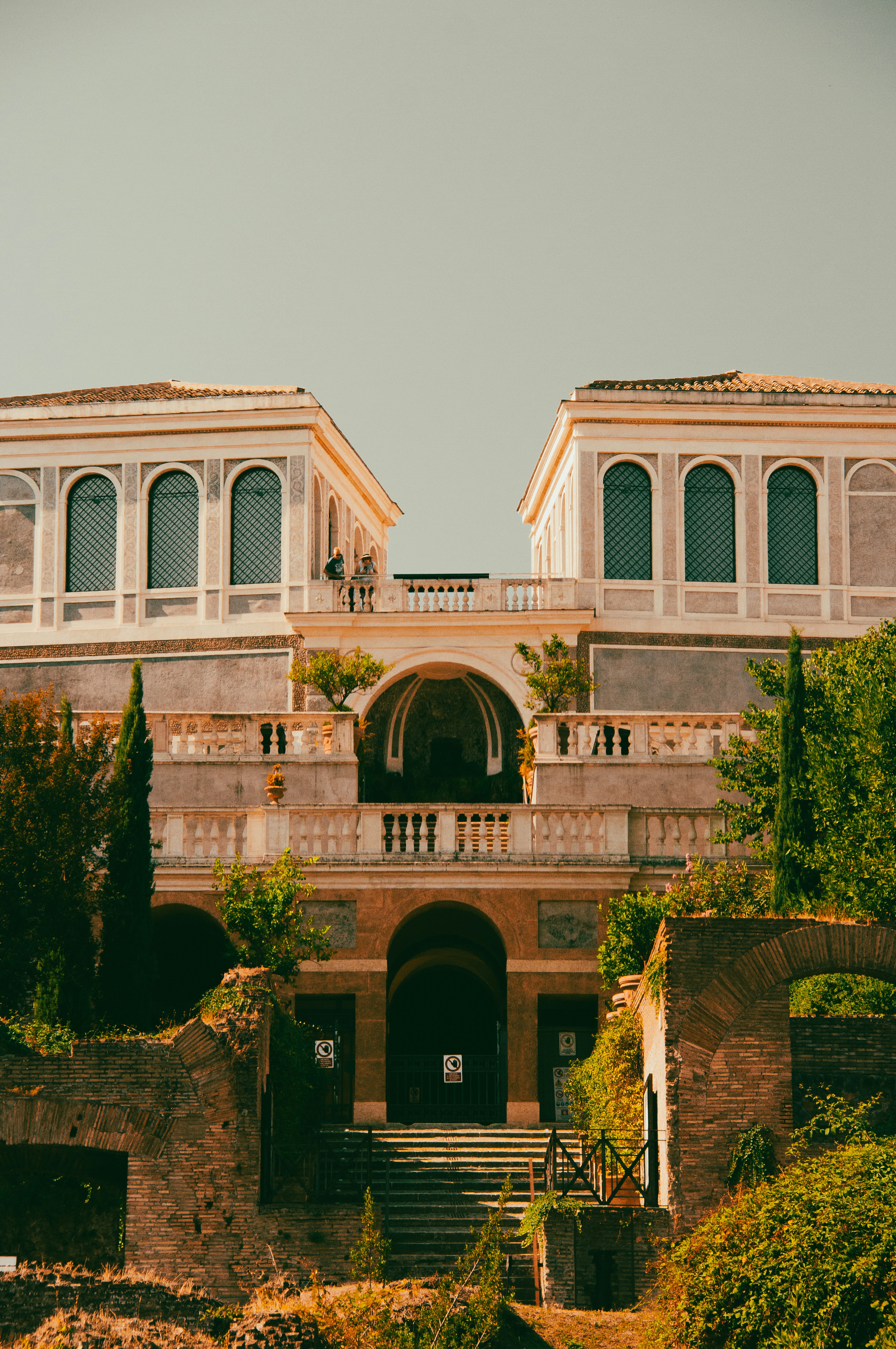 a large building with a staircase leading up to it