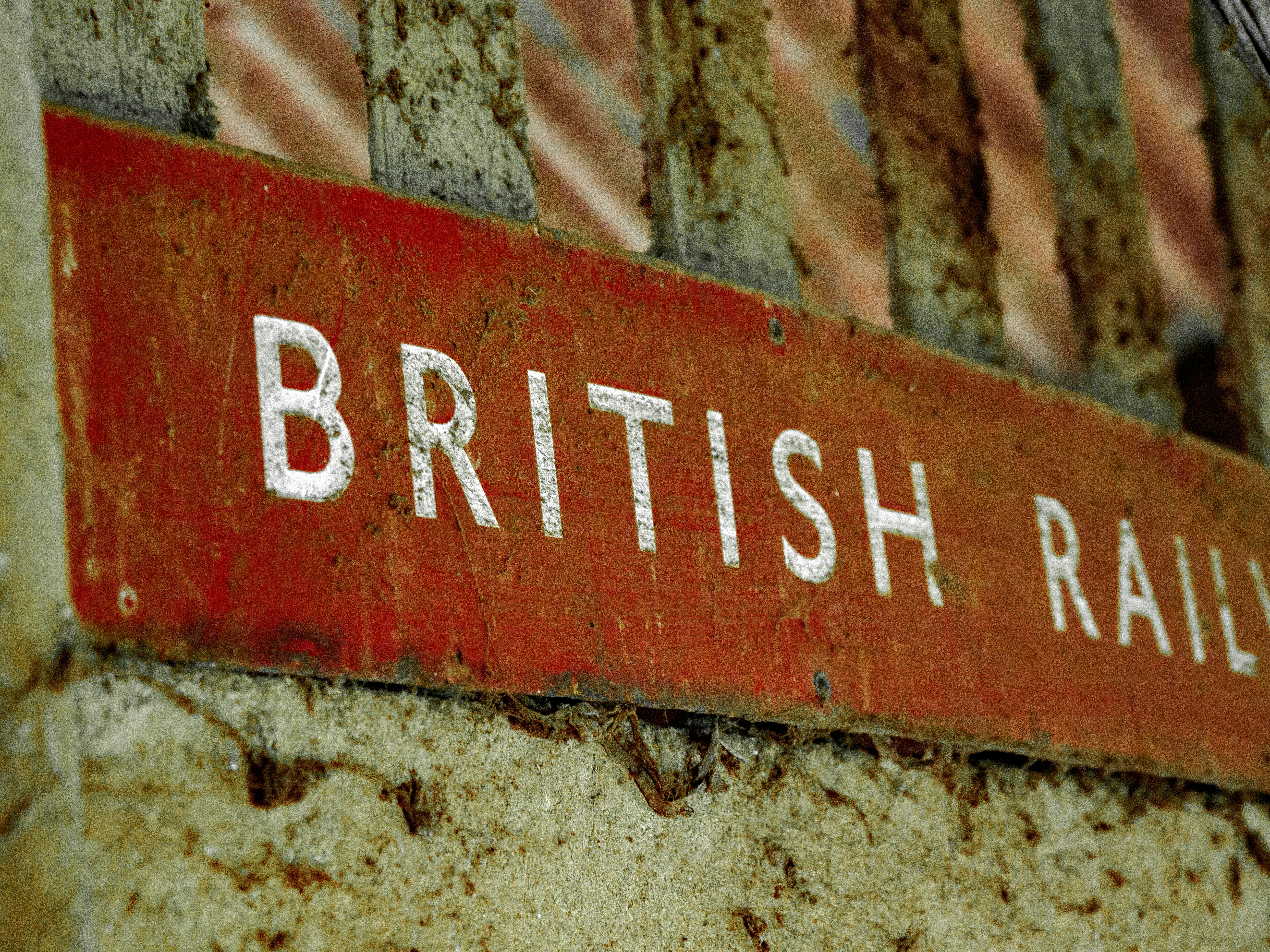 british rail, train sign, old sign, aged, patina,