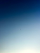 A sleek airplane silhouette against a clear blue sky symbolizing opportunity.