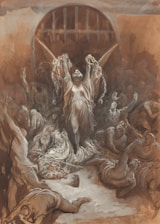 A shadowy figure breaking chains under a stormy sky symbolizing liberation from control.