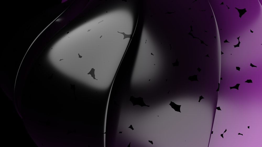 a black and purple background with a lot of bats