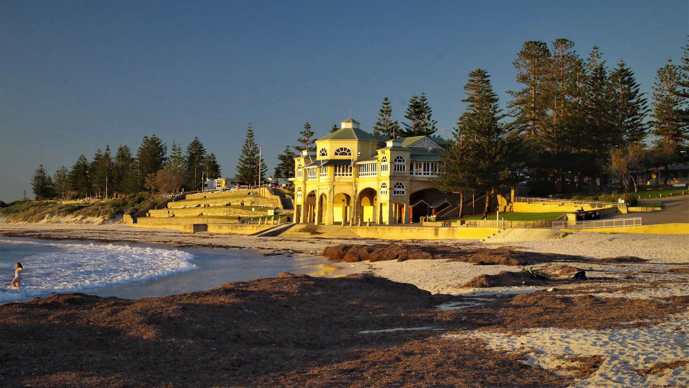 The historic Indiana Tea House on Cottesloe Beach, Perth