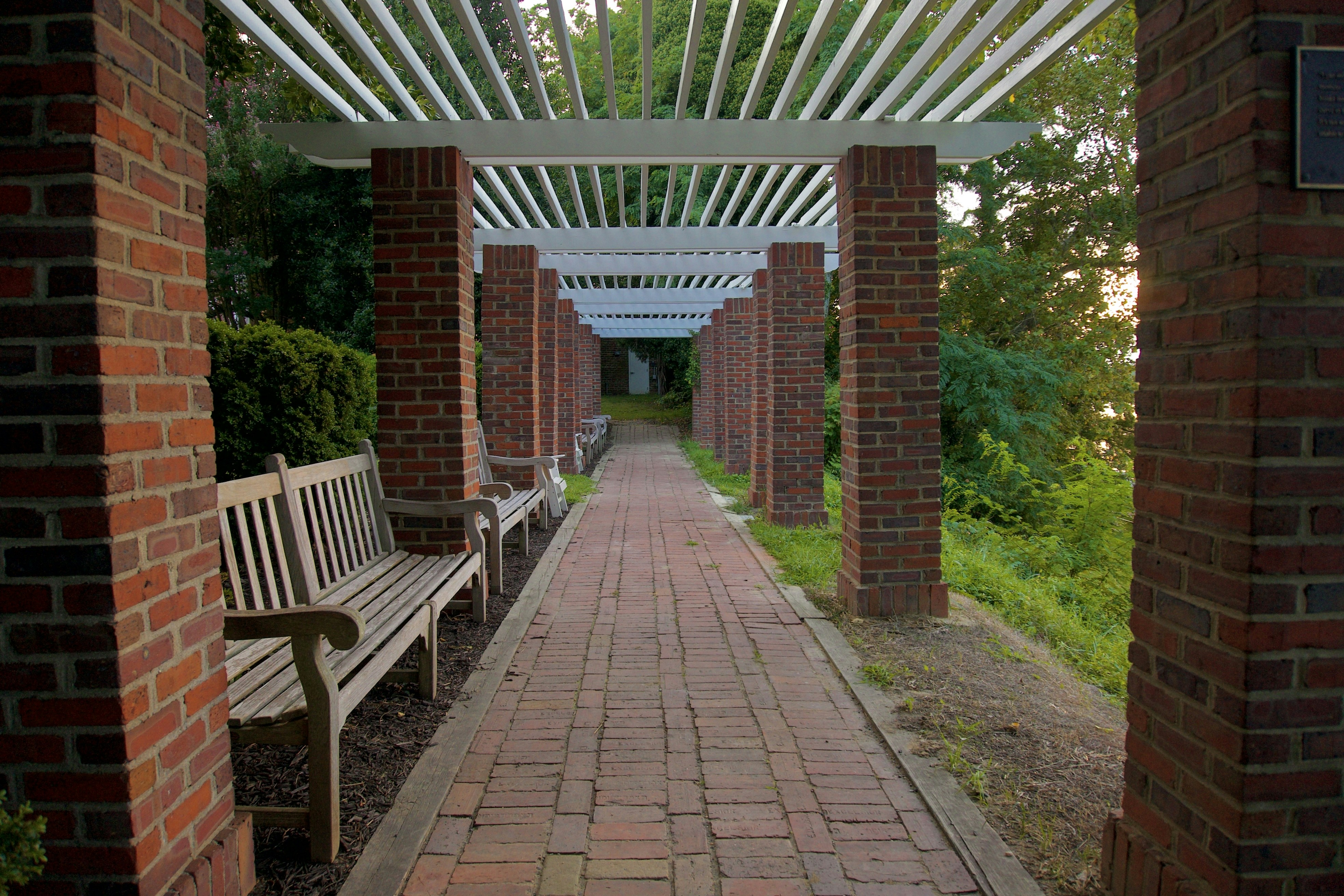 stylish patio and walkway made of pavers - Low maintenance landscaping