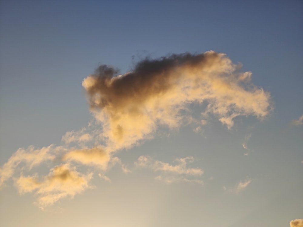 a plane flying in the sky at sunset