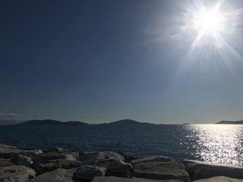 Surveyors collaborating over detailed maps under bright Bahamas sunlight.