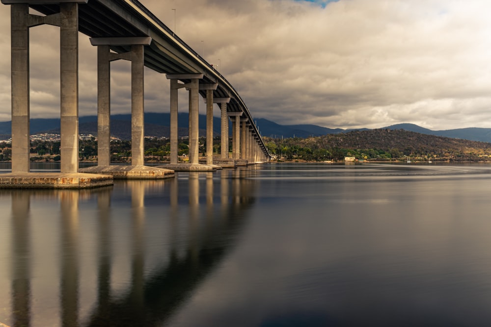 a large bridge over a large body of water