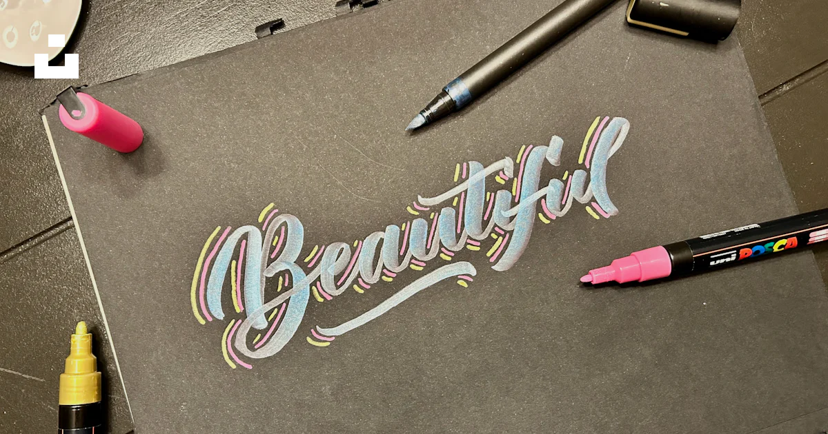 Posca Writing A picture of some writing on a piece of paper photo – Free Posca pen ...