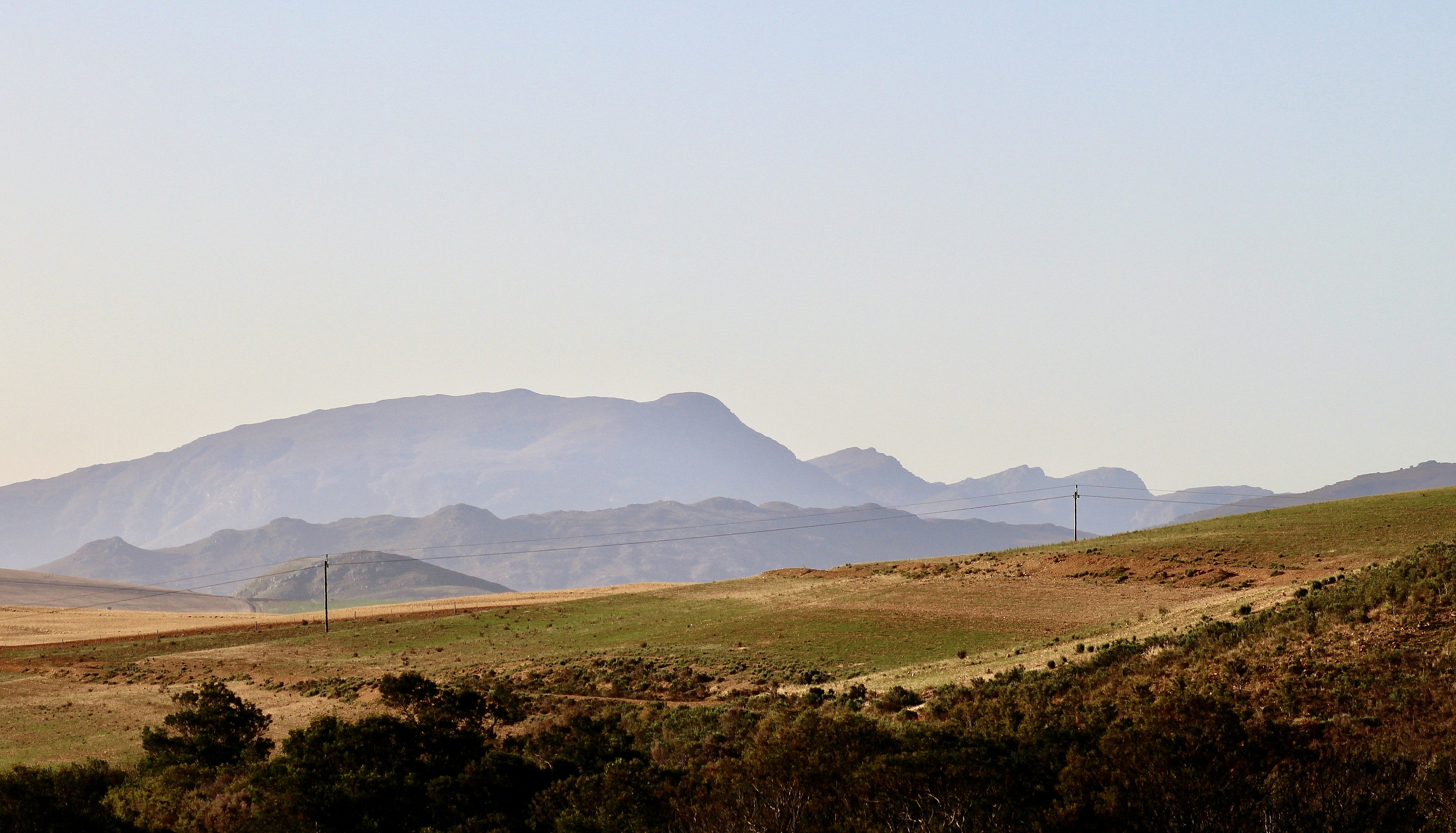 a view of a mountain range in the distance