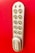 A metallic keypad lock with a vertical arrangement of buttons numbered from one to nine, set against a bright red background. The lock has a modern design with smooth edges and the brand name 'KitLock' displayed prominently at the bottom. The buttons have a beige color with black numbers on them.