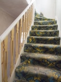 A pristine stairway carpet after Excel Carpet Cleaning Services treatment.