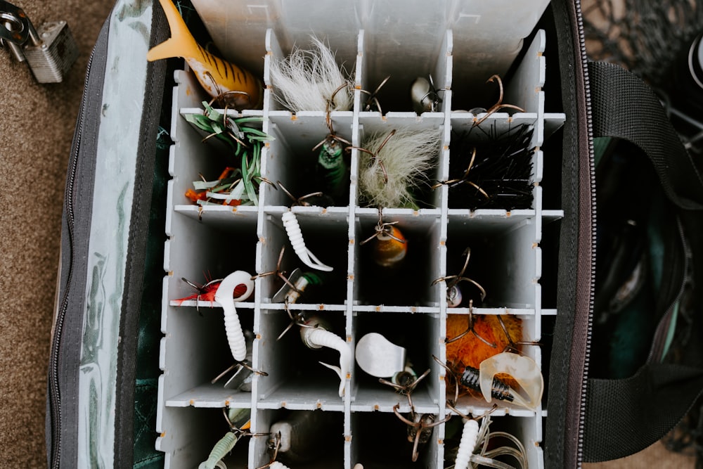 a suitcase filled with lots of different types of items