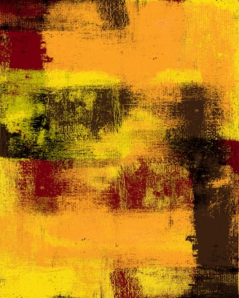 A bold landscape painting bursting with fiery oranges and deep magentas, featuring flowing brushstrokes.